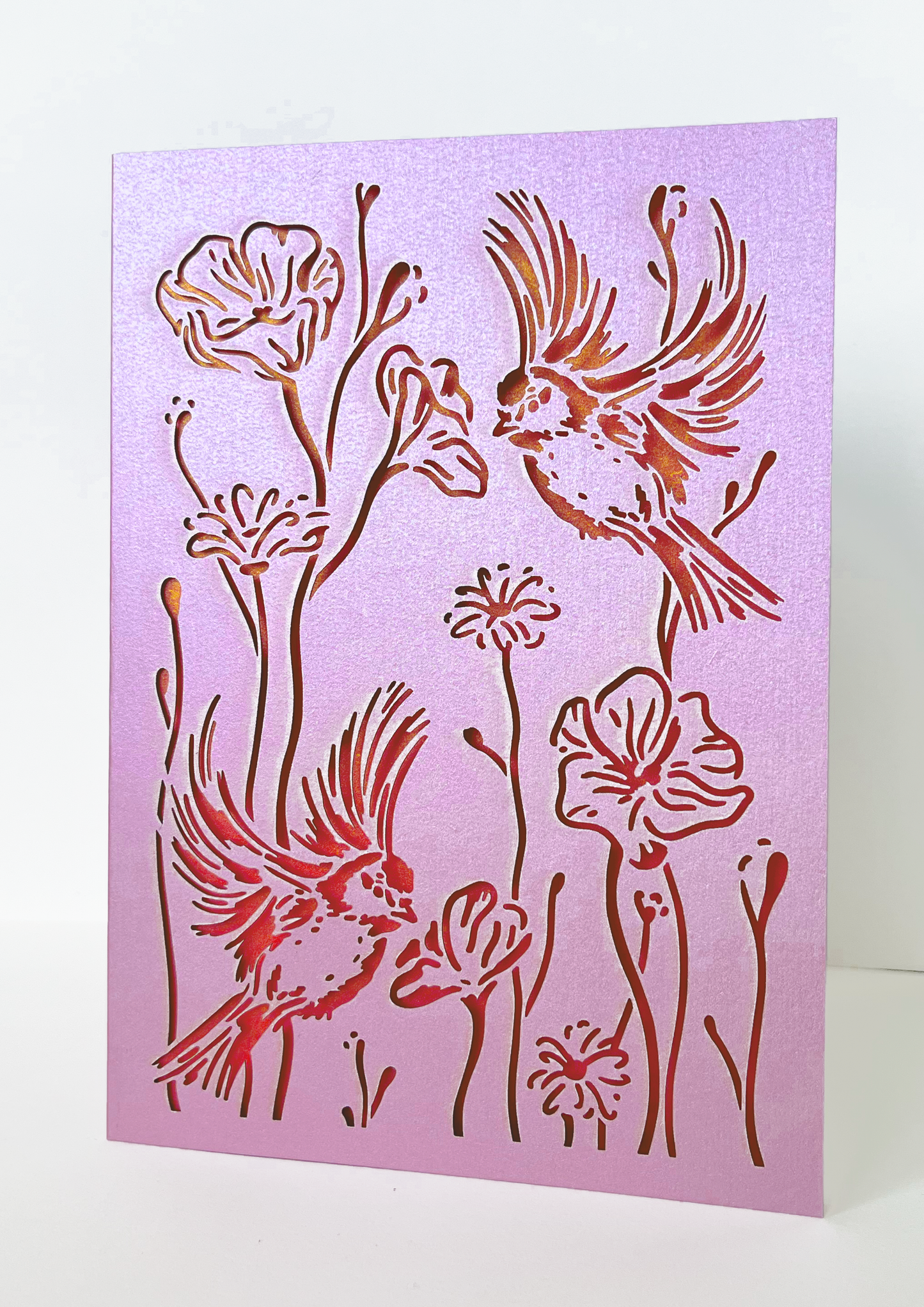 Laser-cut Greeting Card in Spring Nature