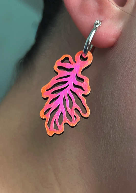 Fiery Leaf Earrings