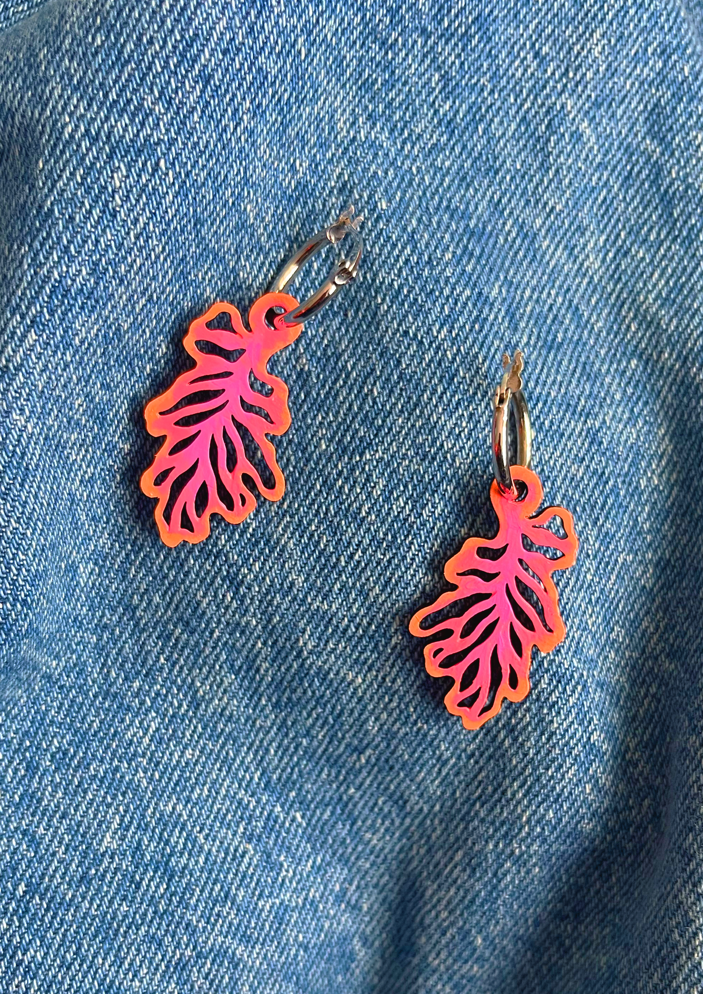 Fiery Leaf Earrings