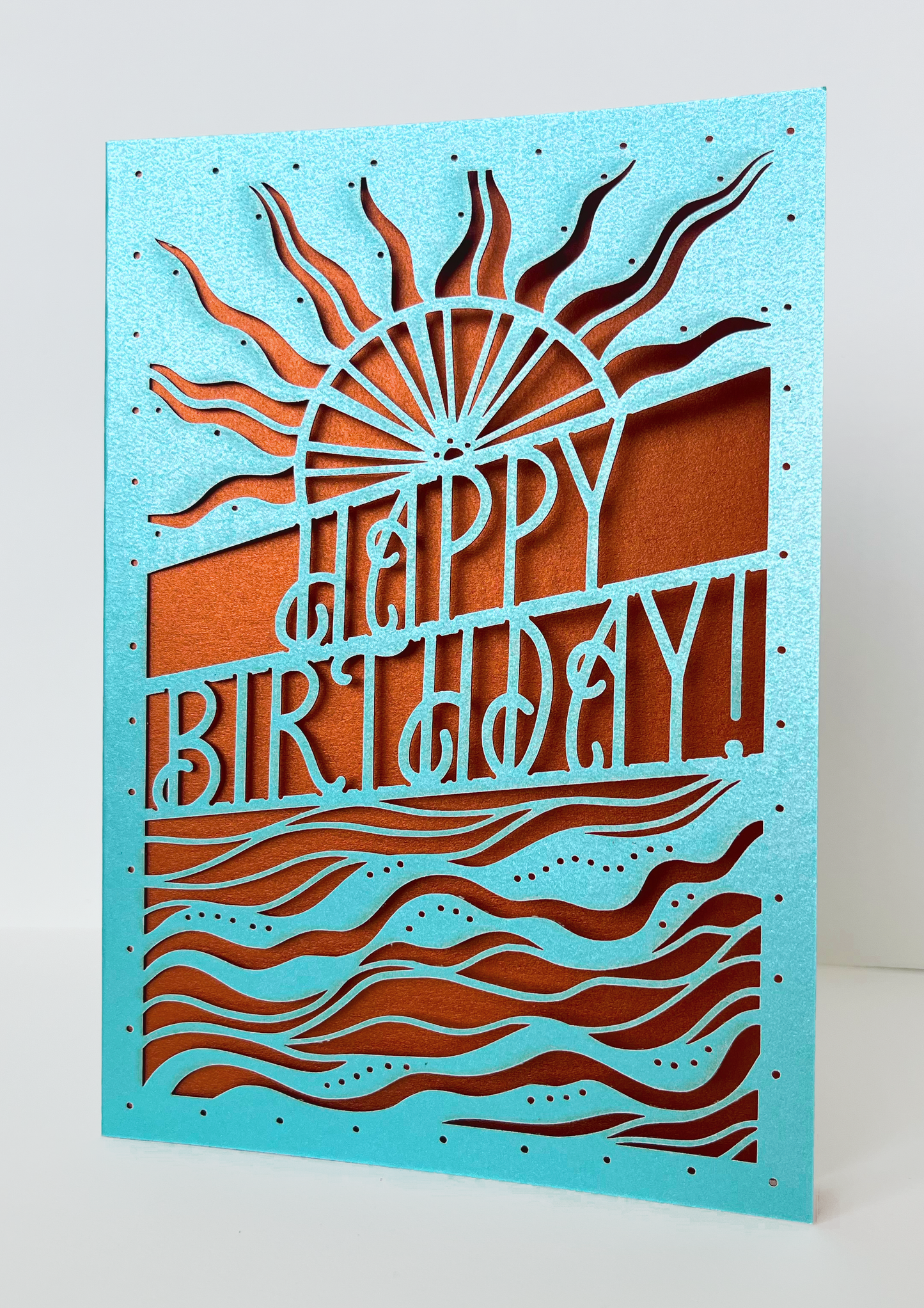 Laser-cut Birthday Card in Sunshine