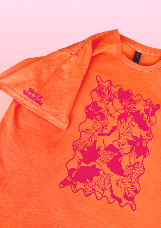 Fiery Leaves Screen-printed Unisex T-shirt