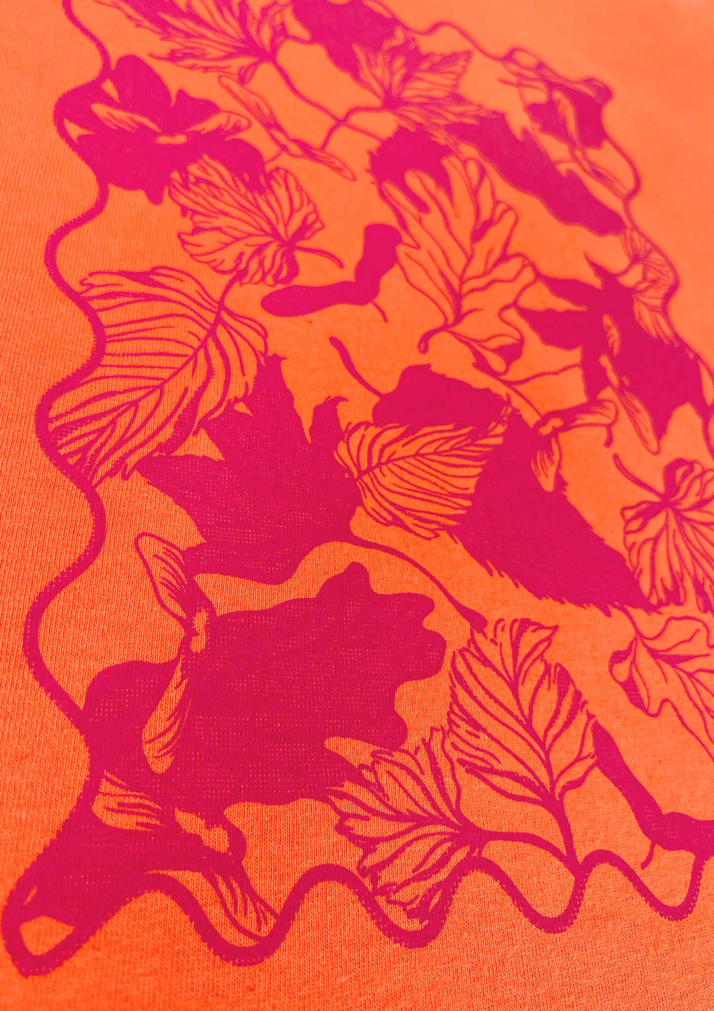 Fiery Leaves Screen-printed Unisex T-shirt