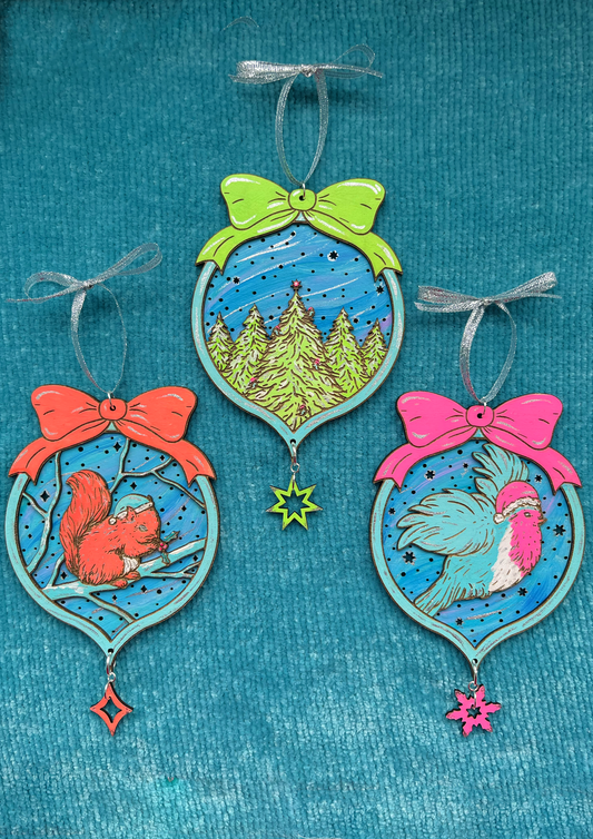 Wooden Christmas Ornaments