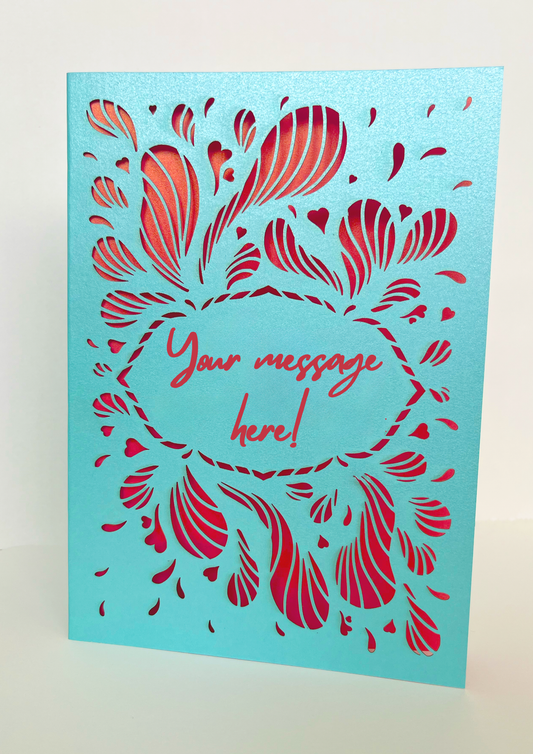 Laser-cut Personalised Card